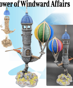 Alternative view of Fantasy Airship & Buildings