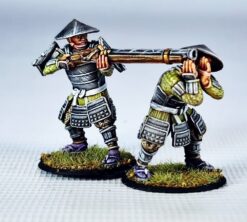 Alternative view of Ozutsu Team x 2 Minis - Samurai Hand Cannon Crew - Edo Period Japan STL Miniatures