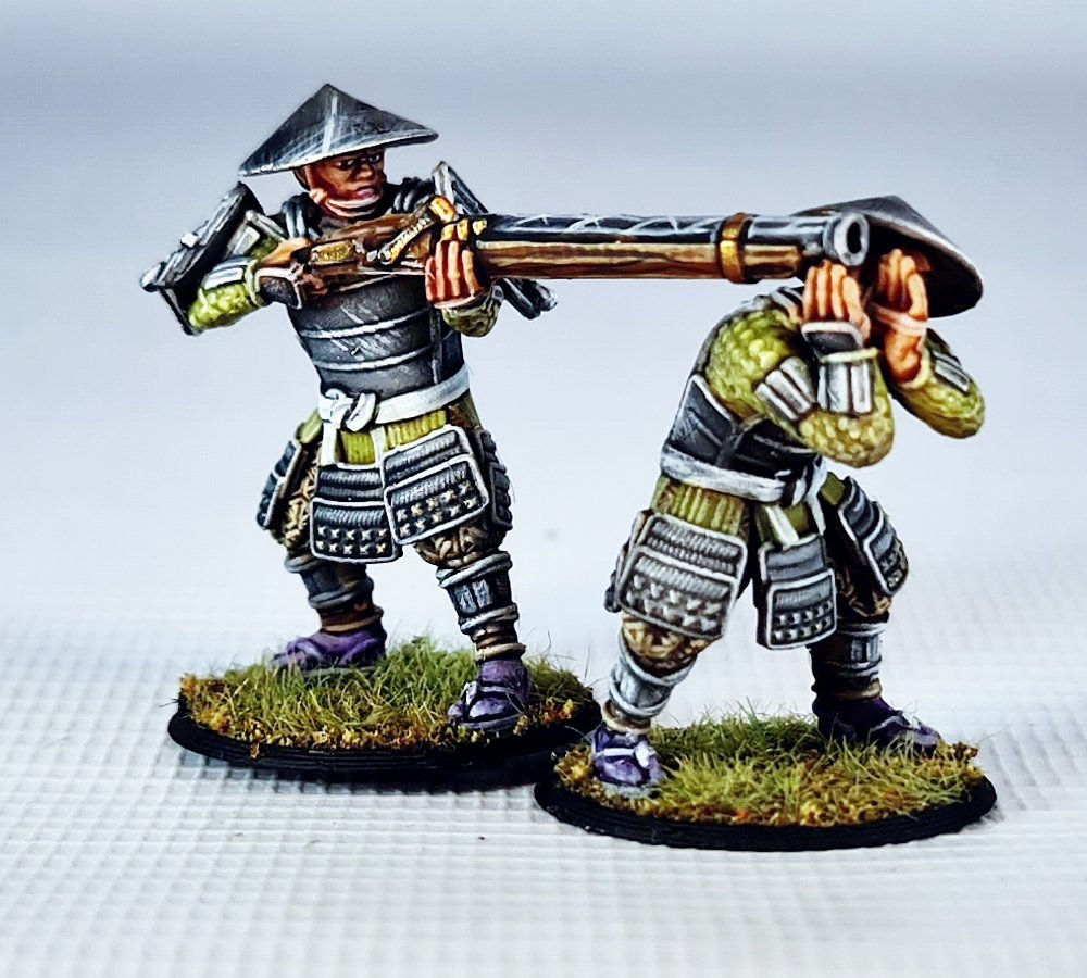Ozutsu Team x 2 Minis - Samurai Hand Cannon Crew - Edo Period Japan STL Miniatures - Image 2