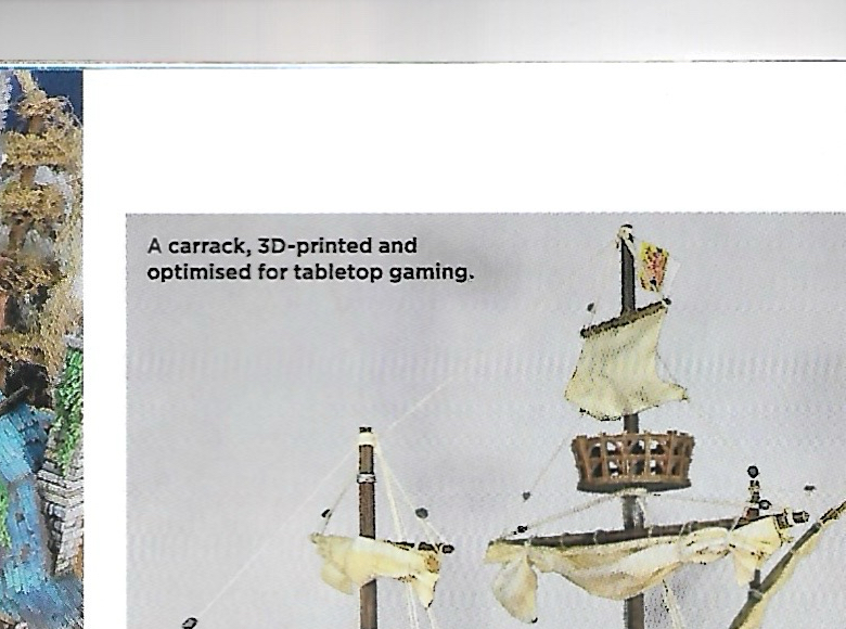A carrack, 3D-printed and optimised for tabletop gaming