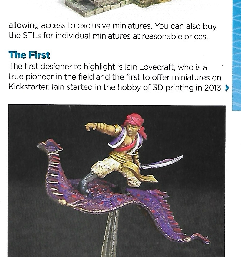 Flying carpet miniature from the Desert Adventures campaign
