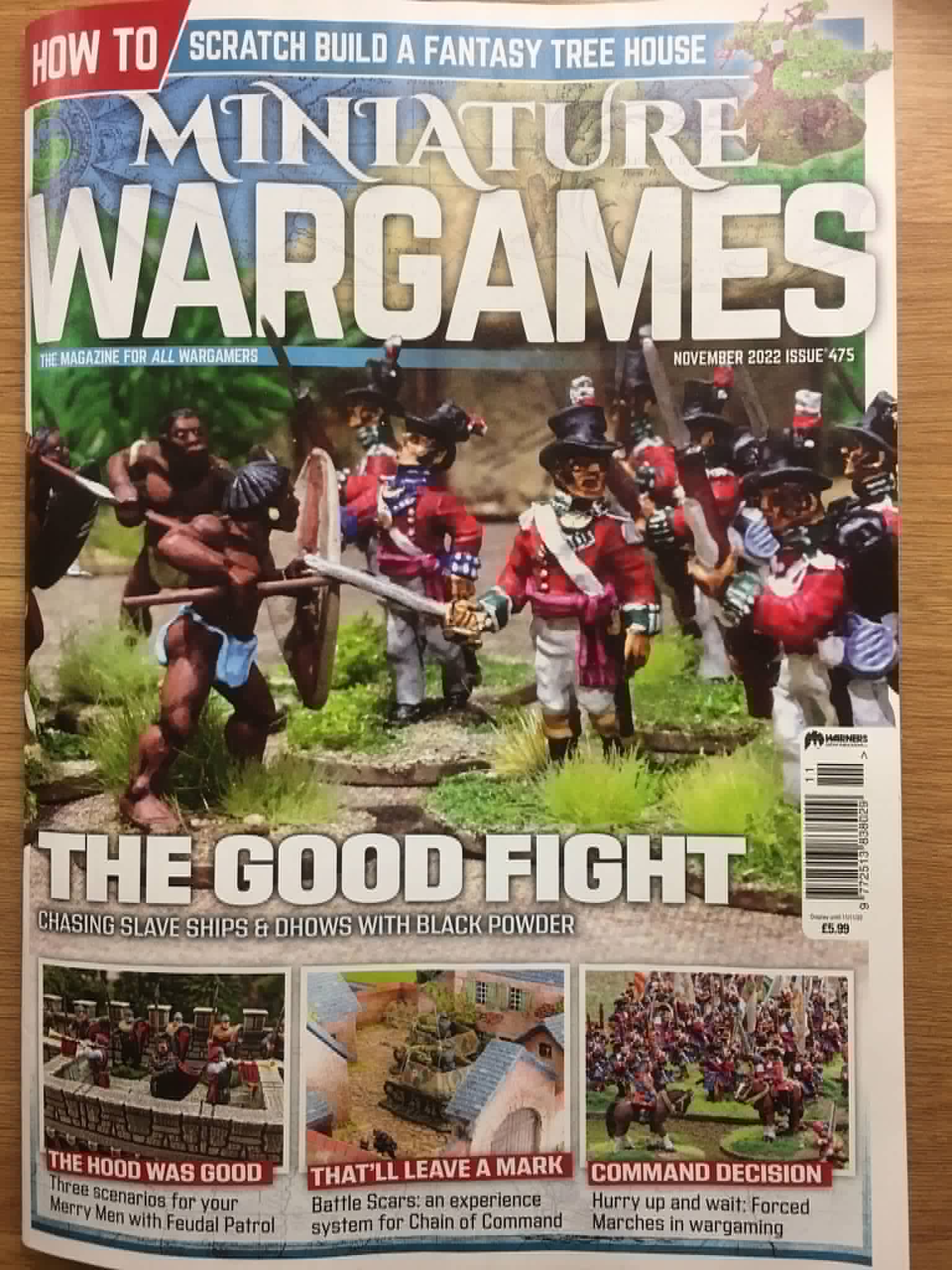 Cover of Miniature Wargames magazine Issue 475, November 2022, featuring painted historical miniatures